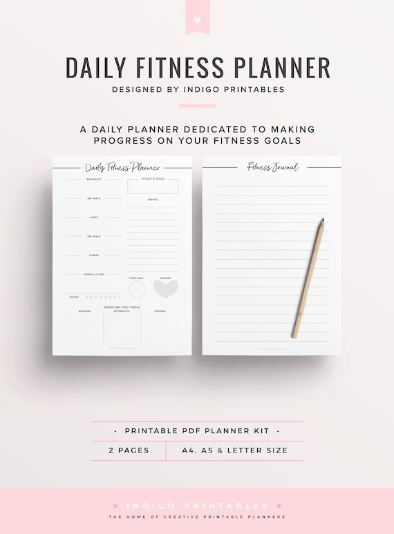 Every day Physical fitness Planner, Health Printable, Conditioning Magazine, Fitness and Health and fitness Software, Health Planner, Wellbeing Planner, Exercise Planner photo regarding Printable Fitness Journals referred to as Each day Health Planner, Health Printable, Exercise Magazine, Conditioning and Health Program, Well being Planner, Overall health Planner, Exercise session Planner