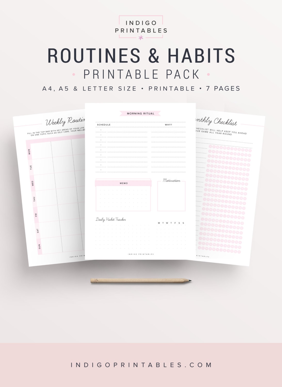 daily routine planner routine chart morning routine etsy