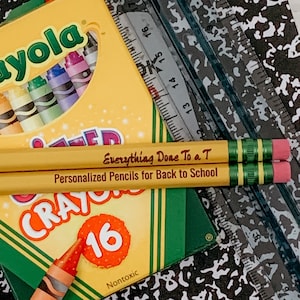 Personalized Pencils (Set of 5) | Engraved for Back to School | Custom Motivational Saying, Name or Nickname