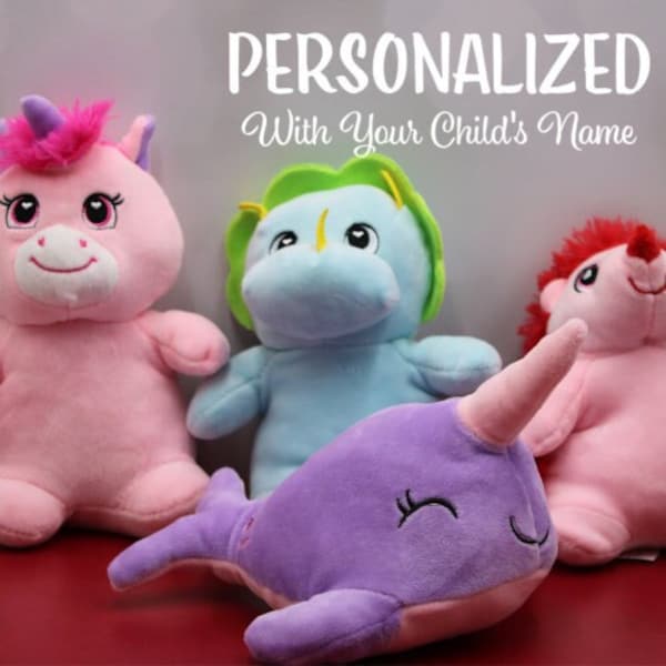 Personalized Stuffed Animals for Easter Basket | Kid's Easter Gift |  Custom Easter Plushie