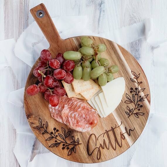 Custom Charcuterie Board Personalized Round Cutting Board