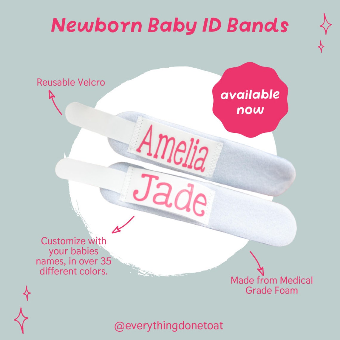 Baby ID Foam Bracelet for Twins Triplets and All Multiples Etsy