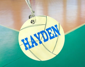 Volleyball Bag Nametag | Personalized Sports Bag Tag | Custom Volleyballl Name Tag | Luggage Tag | Bookbag Nametag | Youth Volleyball