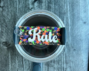 Halloween Tumbler Topper | Personalized Name Plate, 40oz Quencher
