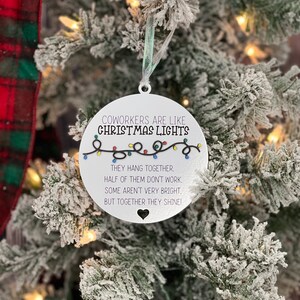 Coworker Christmas Gift - Coworker Funny Christmas Ornaments - Work Bestie, Work Friend Ornament - Office Exchange Gift