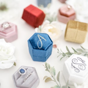Personalized Ring Box For Wedding, Personalized Velvet Ring Box, Velvet Monogram Ring Box, Ring Box Wedding