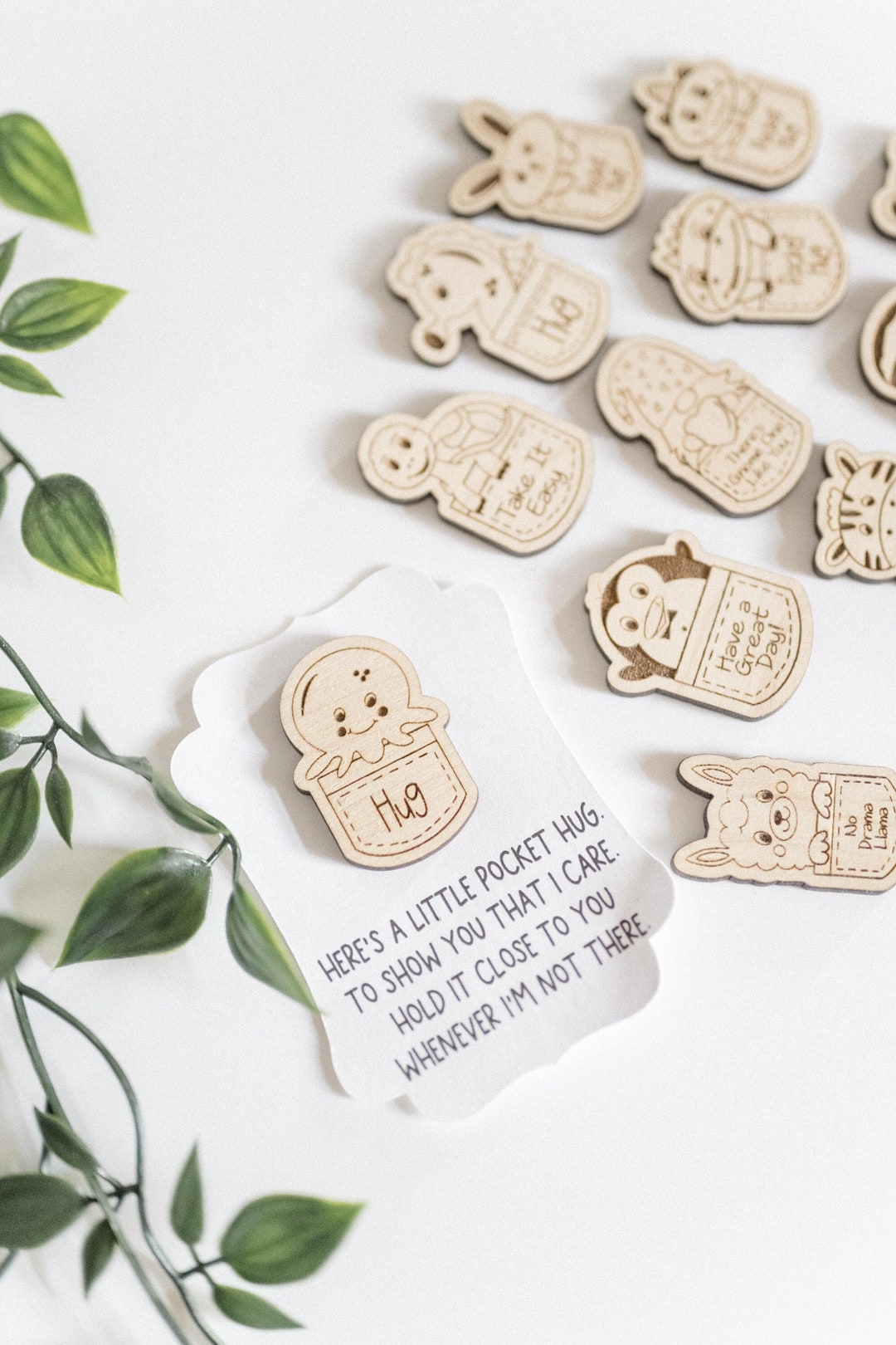 Pocket Hug Wooden Pocket Hug Personalized Pocket Hug for Valentine's