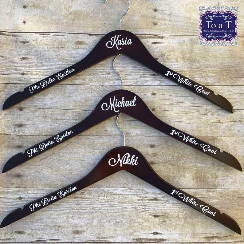 First White Coat Hanger Custom White Coat Ceremony Hanger Etsy