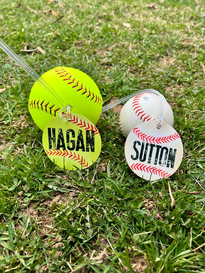 Baseball Bat Bag Nametag Personalized Sports Bag Tag Etsy