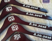Monogram Wedding Hangers - Personalized for Bridesmaids, Bride, Bridal Party Gift |