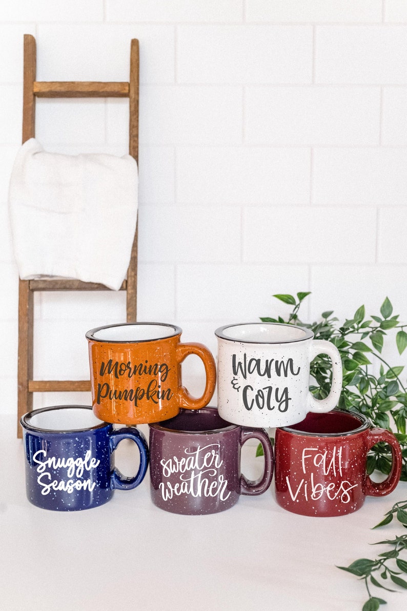 Fall Mug | Morning Pumpkin, Fall Vibes, Sweater Weather, Warm and Cozy | Campfire Mugs 