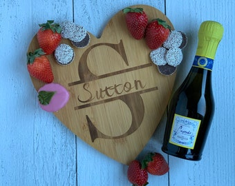 Heart Shape Cutting Board | Personalized Gift | Perfect for Small Charcuterie | Gifts for Her | Custom Cutting Board