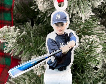 Custom Sports Photo Cutout Ornament | Acrylic Picture Ornament | Christmas Ornament | Personalized Kids Ornament