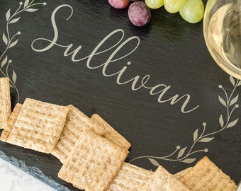 Custom Slate Serving Tray | Slate Board | Custom Charcuterie Board | Personalized Tray Serving Platter | Housewarming Gift New Home Realtor