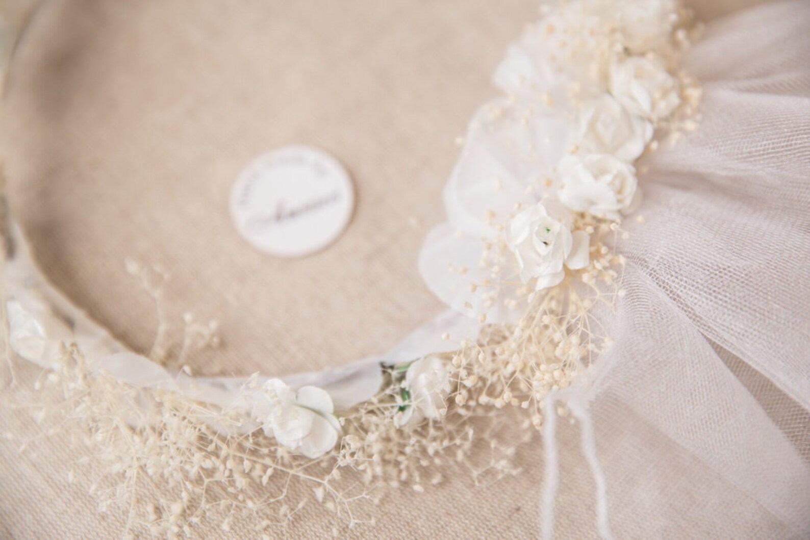 Bridal Hair Accessories IVORY Flower Wreath Wedding Veil Etsy UK