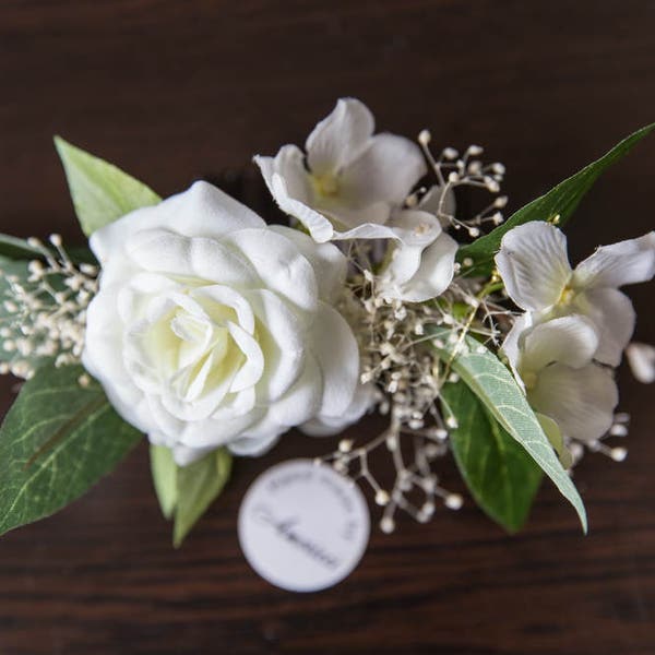 Wedding comb, Baby's Breath floral crown, Bridesmaid gift, Rustic, Flower girls hair, Bridal hair, Tocado de Flores, Tocado de Novia