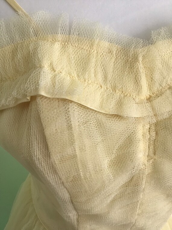 1950 Part Lines Yellow prom dress - image 2
