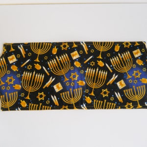 Menorah Hanukkah Table Runner Small 8x20&quot; all cotton