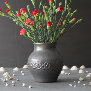 Unique Handcrafted Celtic Vase: A Touch of Ireland for Your Home, Gold Vase, Celtic Knot, Large Flower Vase, Unique gift ideas for friends