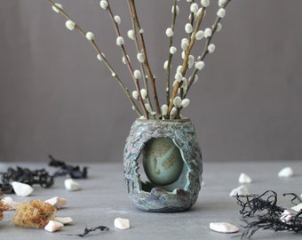 Handmade Ceramic Décor Vase - School of Fish Design - Pottery -  Made in Ireland