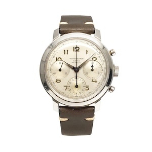 1960s Vintage Wakmann Three Register Chronograph Watch