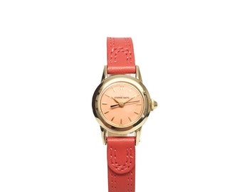 1960s Vintage Eterna Ladies Automatic Watch Eternamatic with Custom Dial in Peach