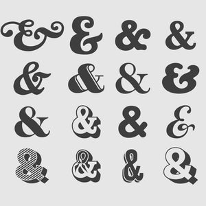 ampersand decals Vinyl ampersand stickers for custom wall personlization image 1