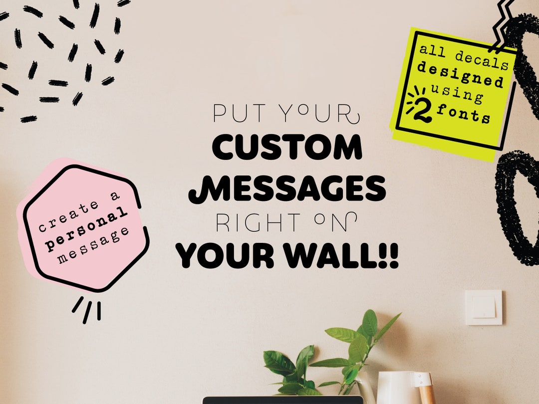 Custom Wall Decal Create Your Own Wall Quote Vinyl Lettering - Etsy