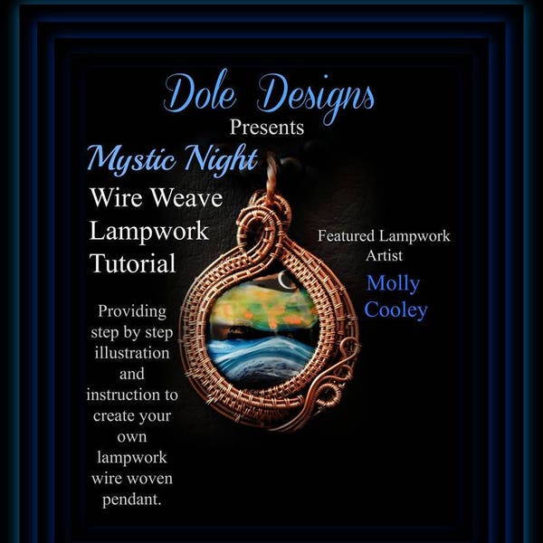 Mystic Night Lampwork Bead Wire Weave Wrap Tutorial