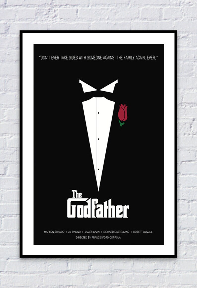The Godfather Minimalist Poster | Etsy