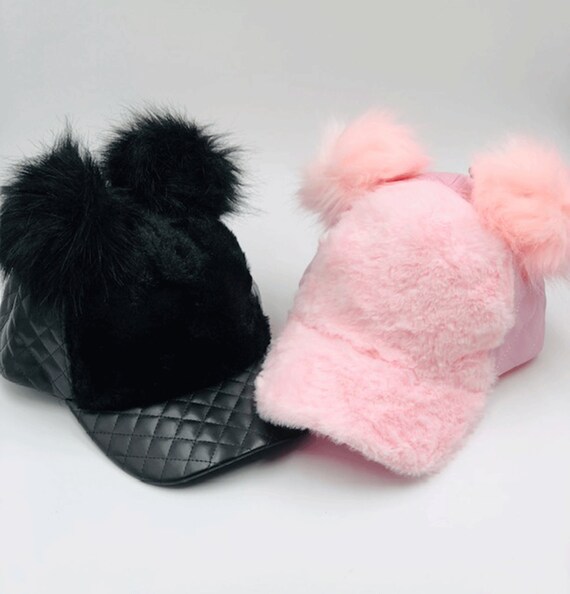 double pom pom baseball cap