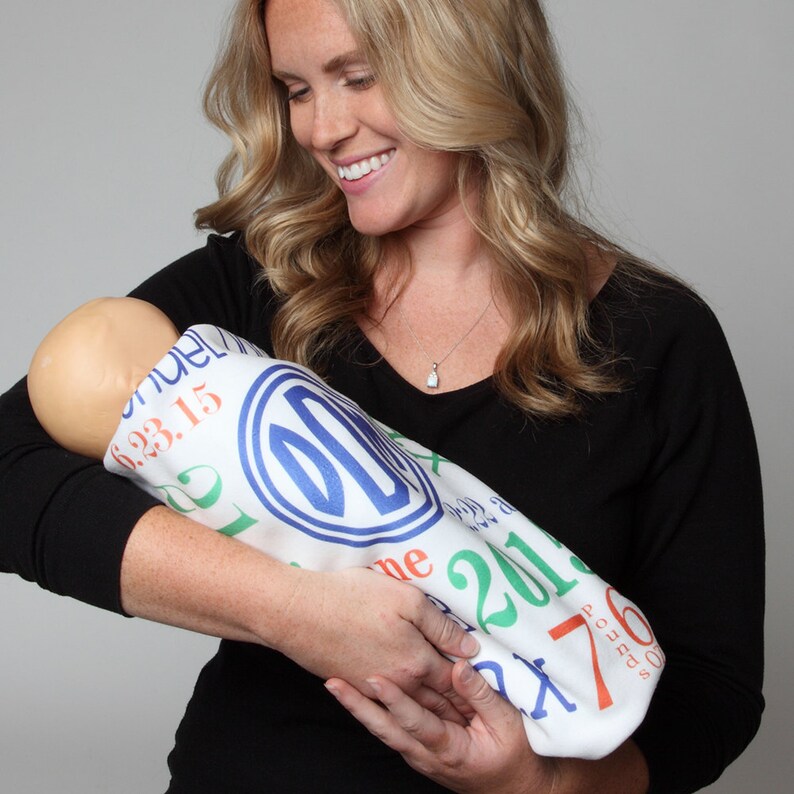 Personalized Baby Boy Blanket with birth information. Gift Etsy
