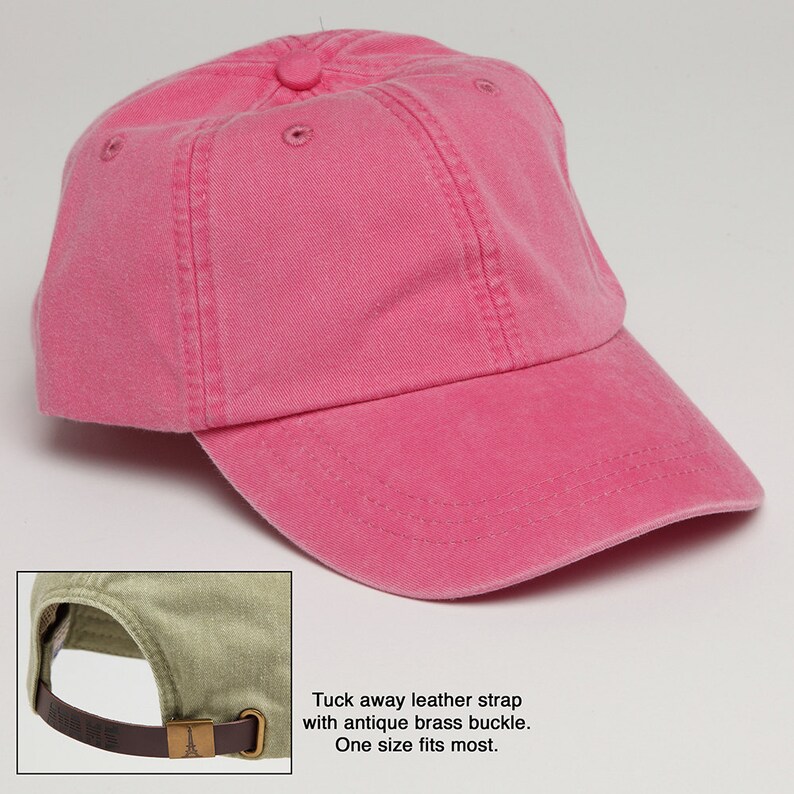 Hot Pink Monogrammed Baseball Cap for LadiesPigment Dyed Hat Etsy