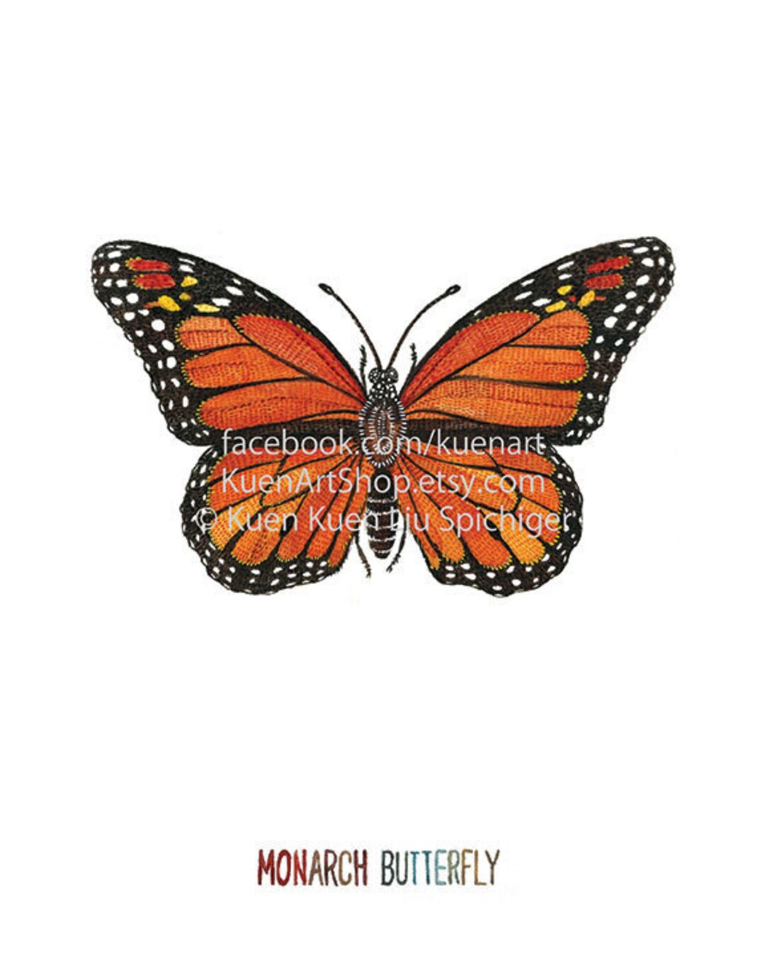 Monarch Butterfly Watercolor Art Print & Felt/paper Ornament - Etsy