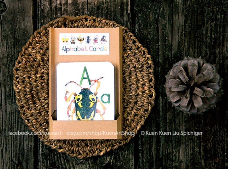 ABC Alphabug Cards, the Alphabet of Bugs Flash Cards AZ, Insect