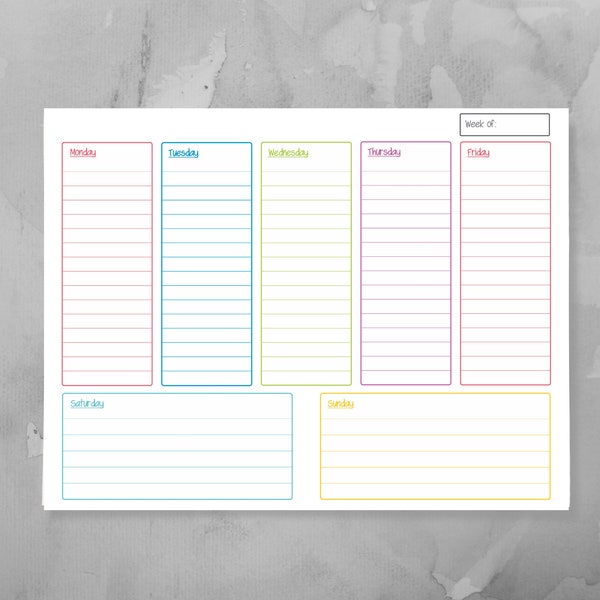 Weekly Planner Printable