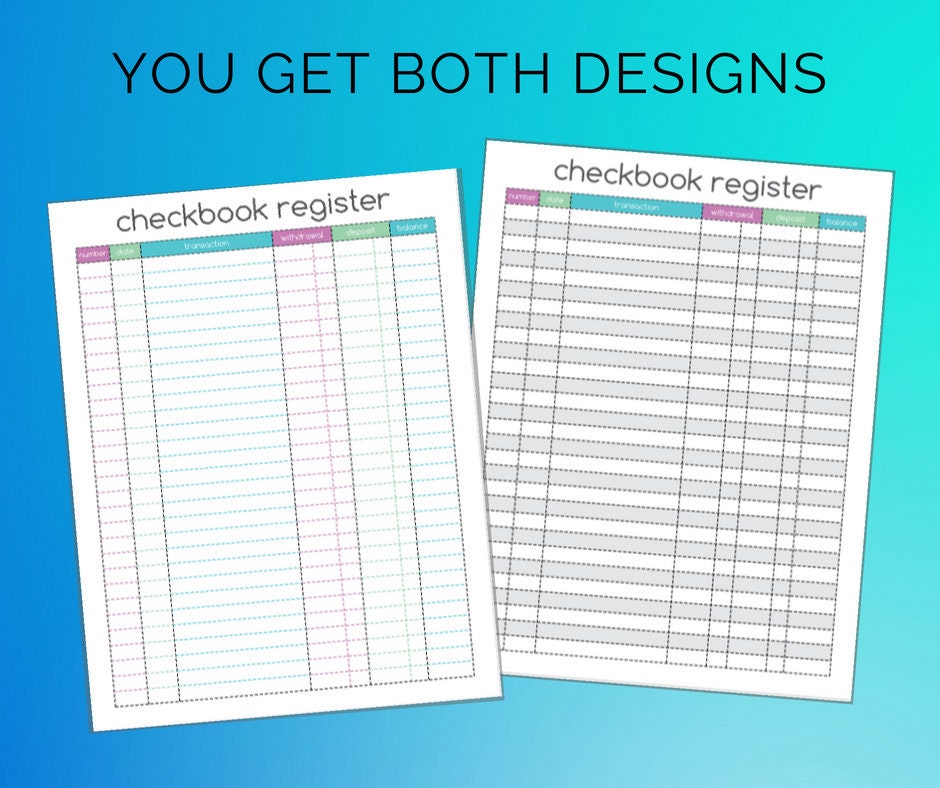 It's just a photo of Gutsy Printable Check Register Half Page This is a graphic of Gutsy Printable Check Register Half Page
