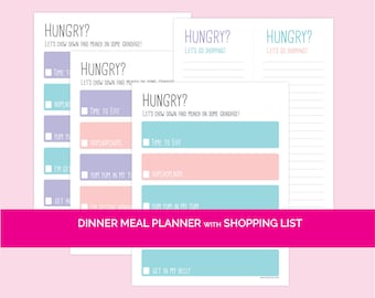 Dinner Meal Planner with Shopping List