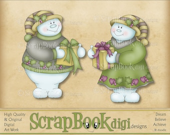 Make a Snowman Clip Art Set - Chirp Graphics - Etsy Canada