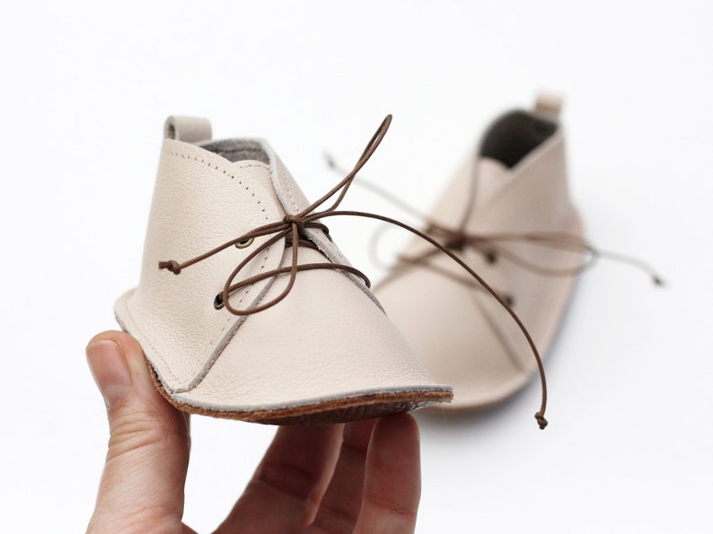 cream leather shoes