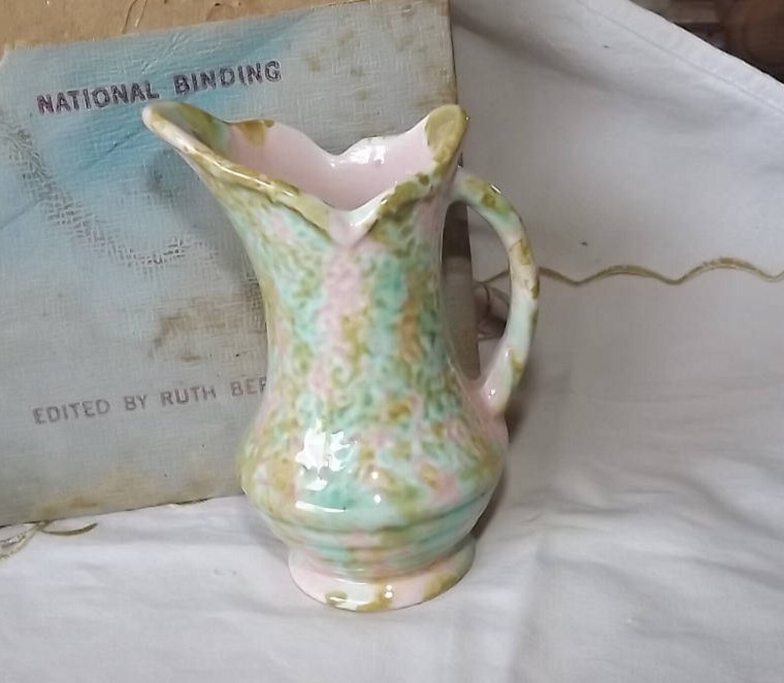 Beautiful Vintage Arthur Wood Speckled Ceramic Jug Circa 1954 Etsy
