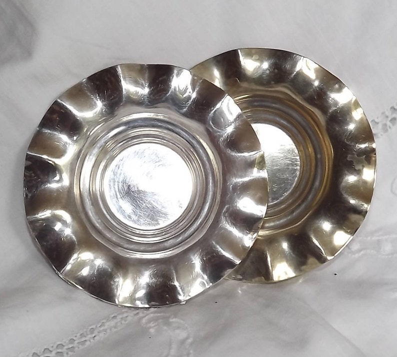 Vintage Silver Ashtrays Pair of EPNS Ashtrays Plated Trinket Etsy