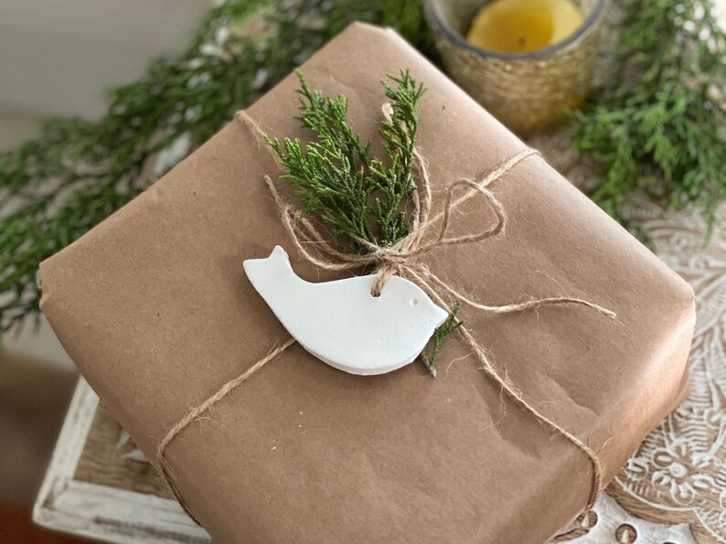 Clay Bird OrnamentTagHandmadeMama and Baby Bird OrnamentSingle Clay Bird New MotherNew Baby OrnamentGift TagChristmas Tree Ornament