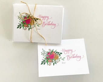 Happy Birthday Card. Hand Drawn Birthday Card/Handmade Birthday Card for Her/Christian Birthday Greeting/Card For Her/The Blessing Card/Card