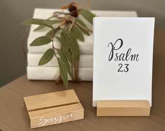 Psalm 23 Scripture Card Set, Bible Verse Cards, Encouragement Gift, Christian Gift, Personalizable Stand, Hand Lettered Scripture Cards Gift
