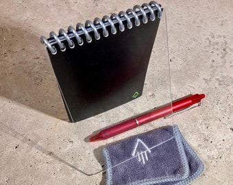 Rocketbook MINI Cover Sheet in Sturdy Clear Acrylic, provides a firm writing support