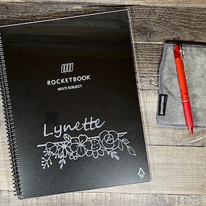 Personalized, Hand-Engraved, Rocketbook/Notebook Cover Sheet, acrylic, Letter or Executive Sizes, sold separately.
