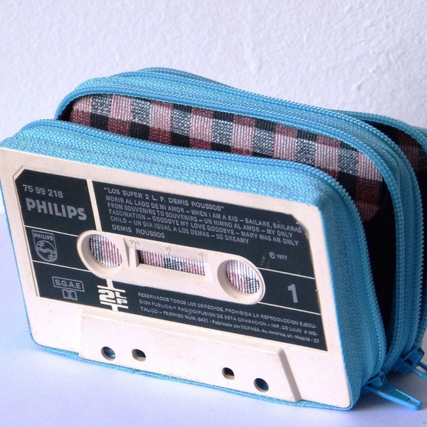 Cassette tape wallets (two compartments)