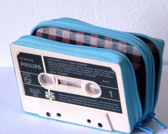 Cassette tape wallets (two compartments)