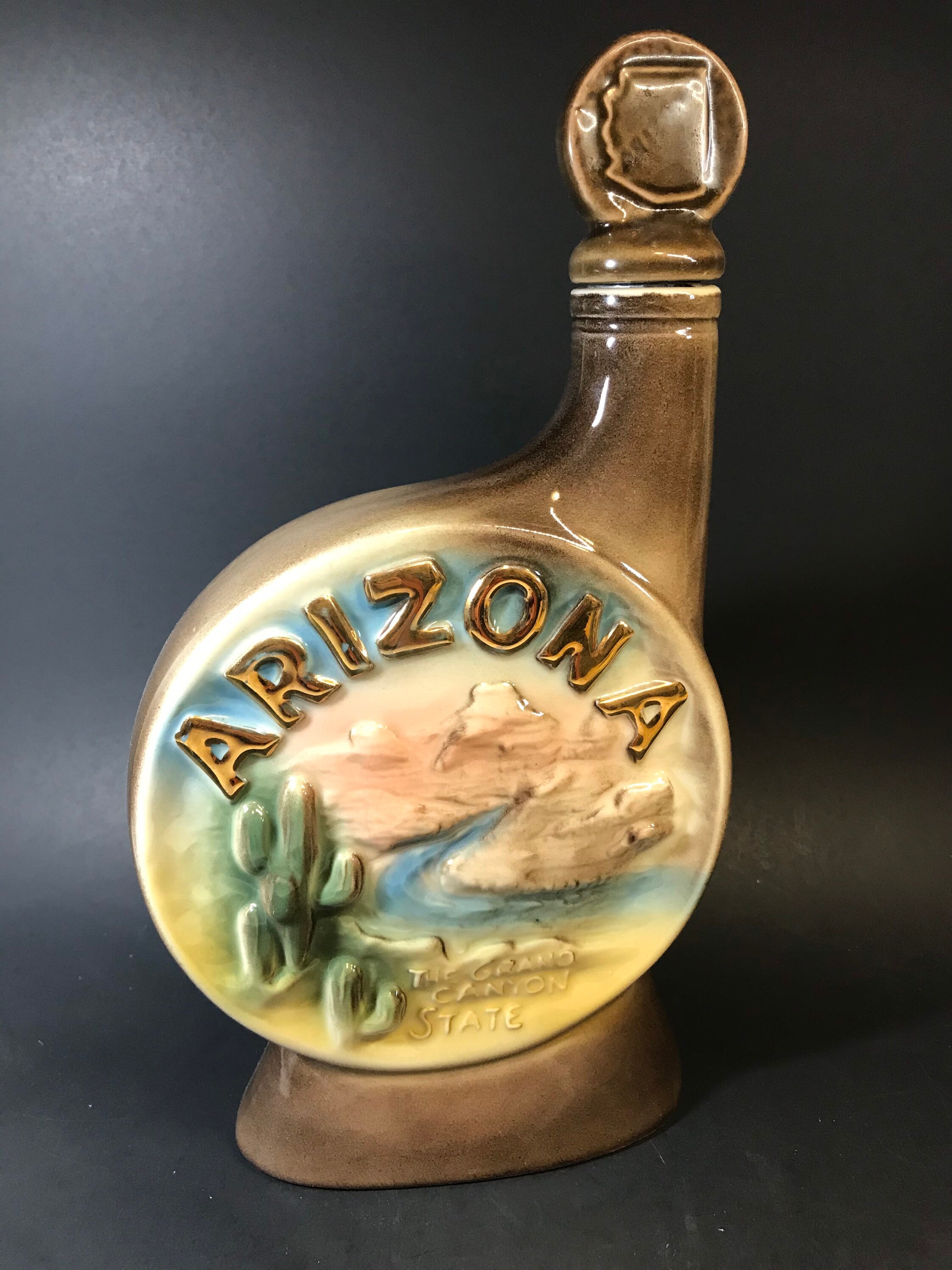 1968 Vintage Arizona Jim Beam Decanter Ceramic Grand Canyon Etsy